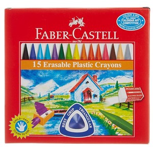Faber Castell Erasable Plastic Crayons 15 Color 122515