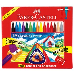Faber Castell Erasable Crayons 15 Color 122715