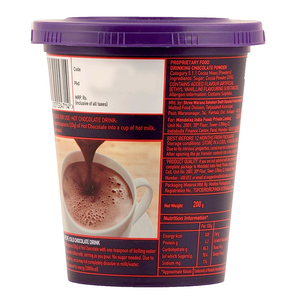 Cadbury Hot Chocolate Drink 200g