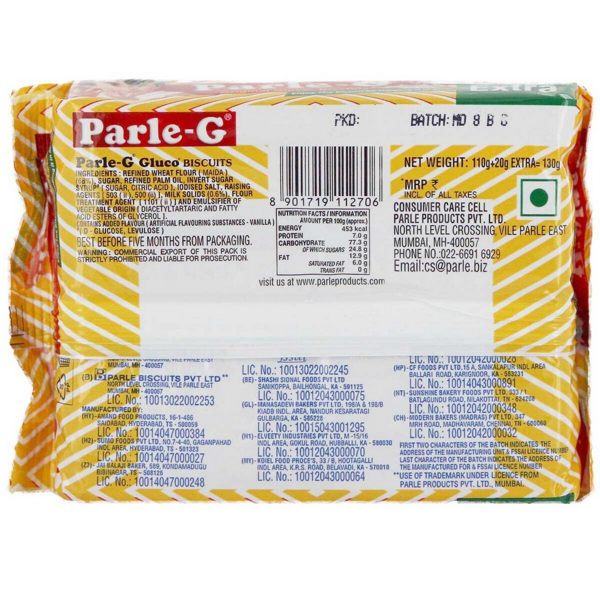 Parle Glucose Biscuit 120g