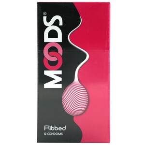 Moods Condom Ribbed 12's