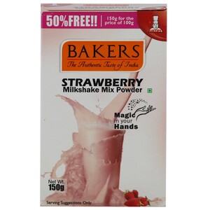 Bakers Strawberry Milk Shake Mix Powder 100g