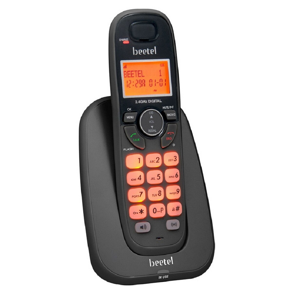 Beetel Cordless Caller ID Phone X70 Black
