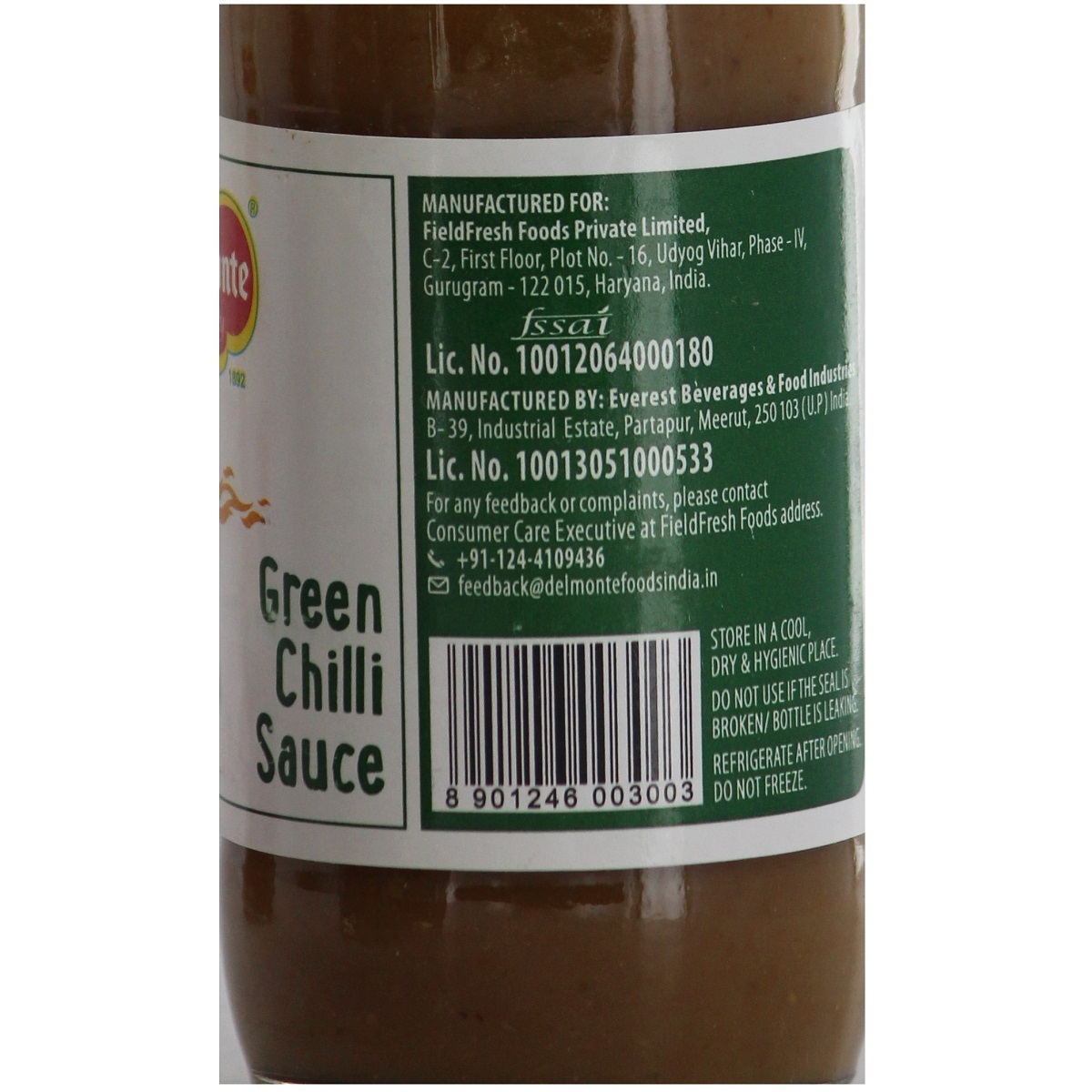 Del Monte Sauce Green Chilli 190g