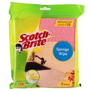 Scotch Brite Sponge Wipes 20 x 17.5 cm 5 Units