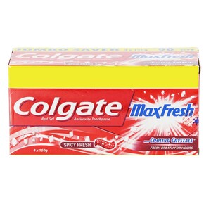 Colgate Tooth Paste  Maxfresh Red 150g 3 + 1Free