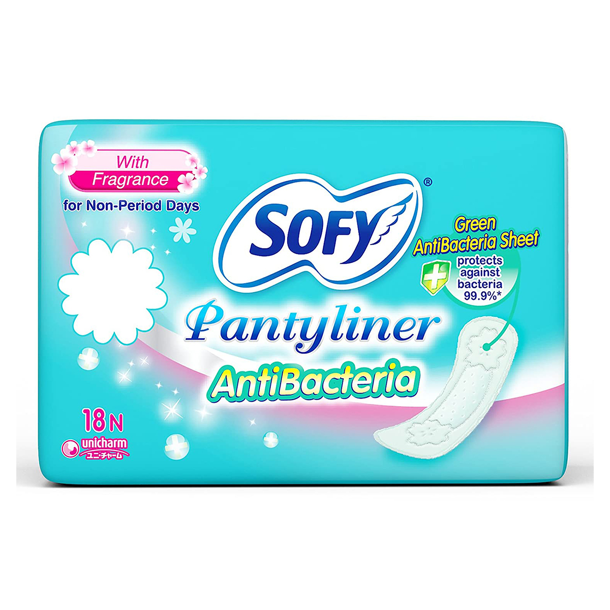 Sofy Panty Liner Green Anti Bacteria Sheet 18's
