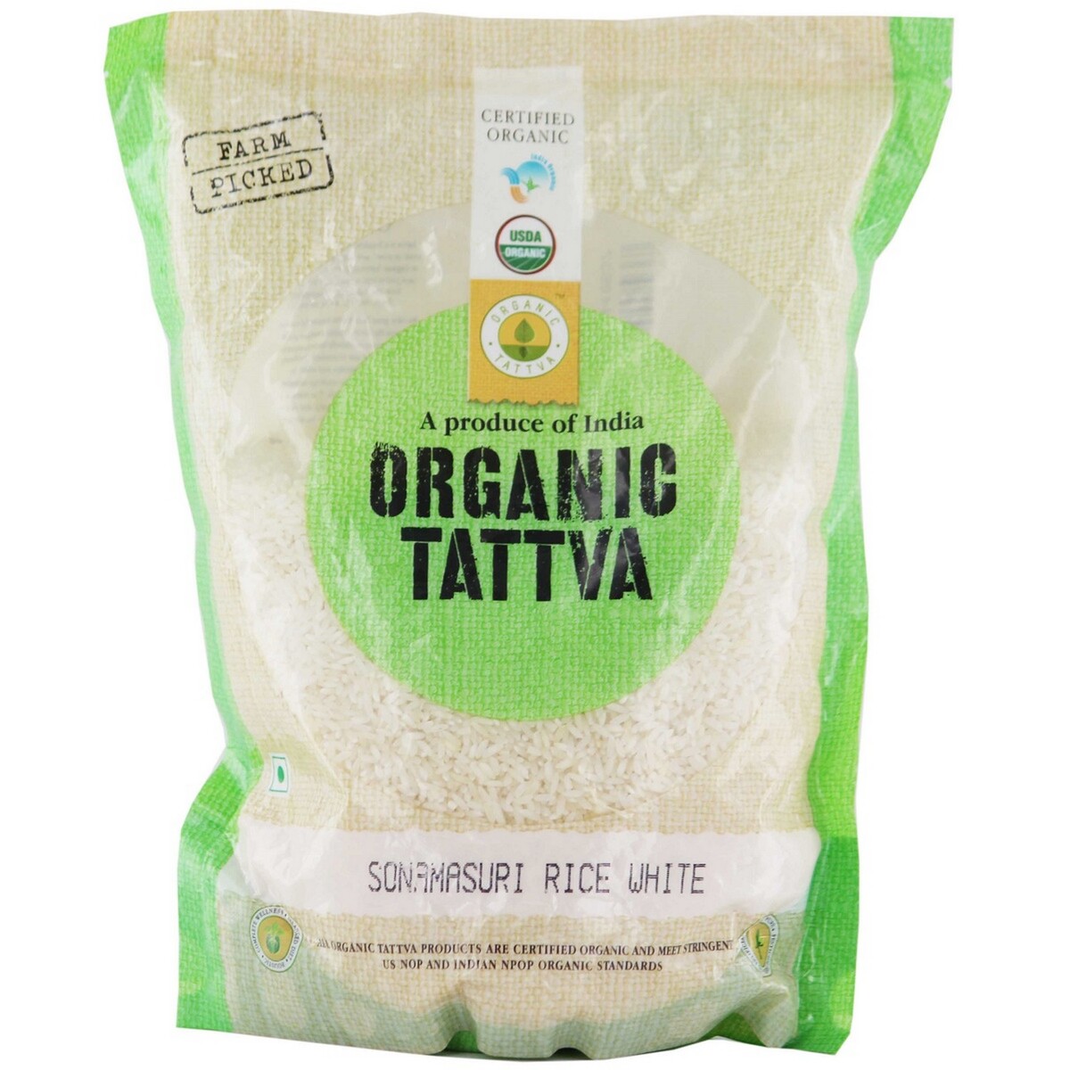 Organic Tattva Sonamasuri Rice White 1kg