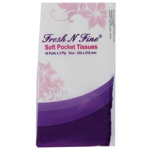 Fresh N Fine Soft Pocket Tissues 10's 2 Ply