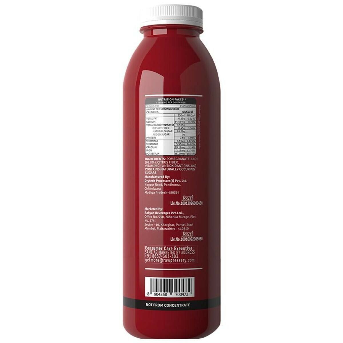 Raw Pressery Fruit Juice Pomegranate 1Litre