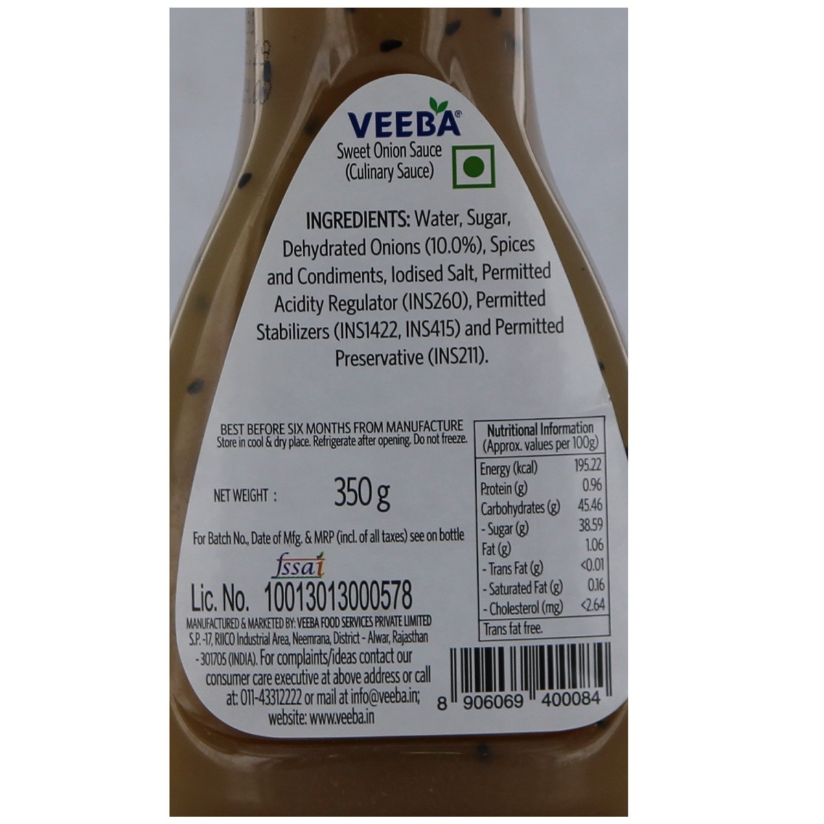 Veeba Sweet Onion Sauce 350g