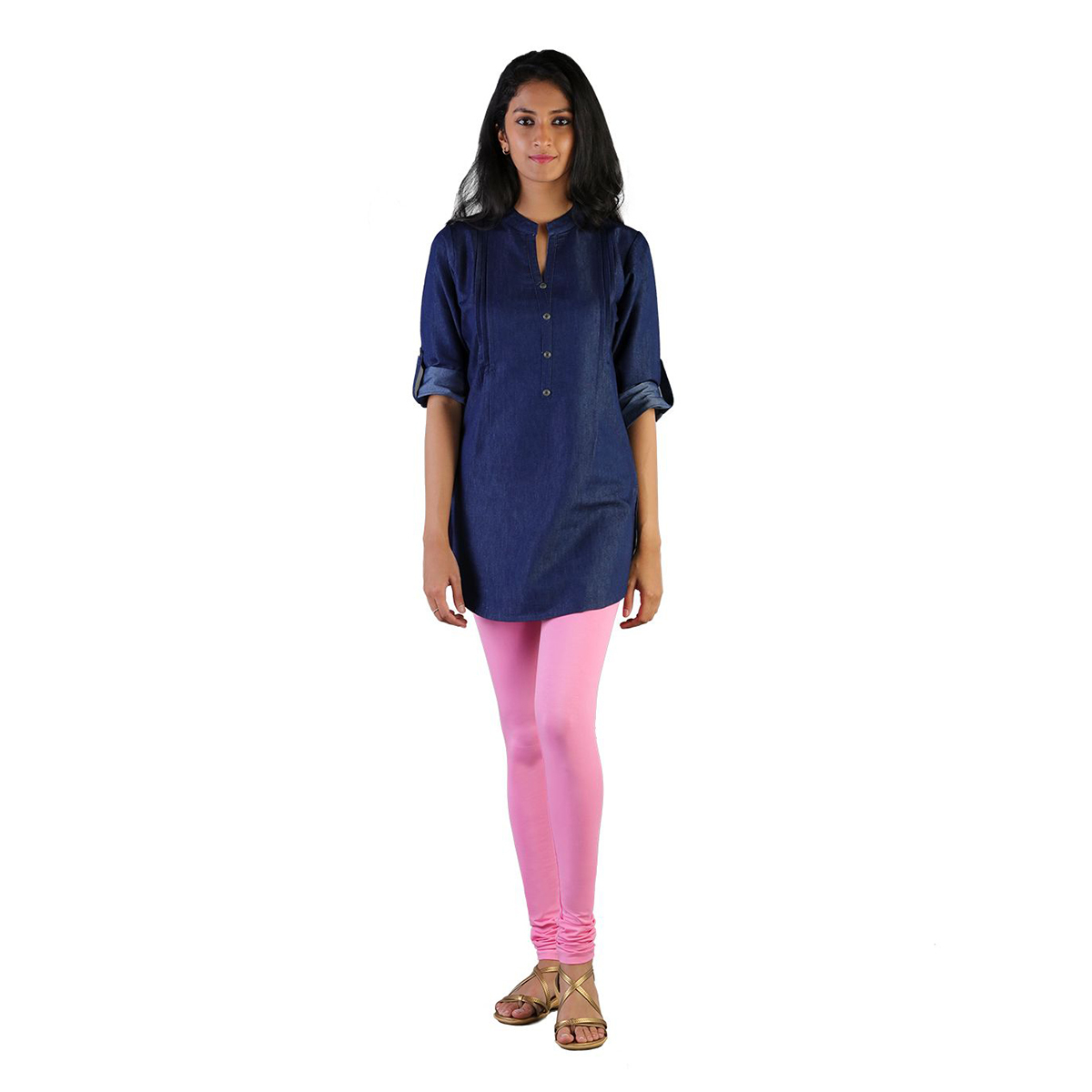 Twin Birds Women Solid Colour Churidar Legging with Signature Wide Waistband - Cotton Candy