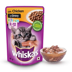 Whiskas Pet Food Chicken ingravy Kitten 85g