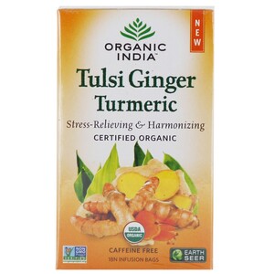 Organic India Tulsi Ginger Turmeric Tea Bag 18's