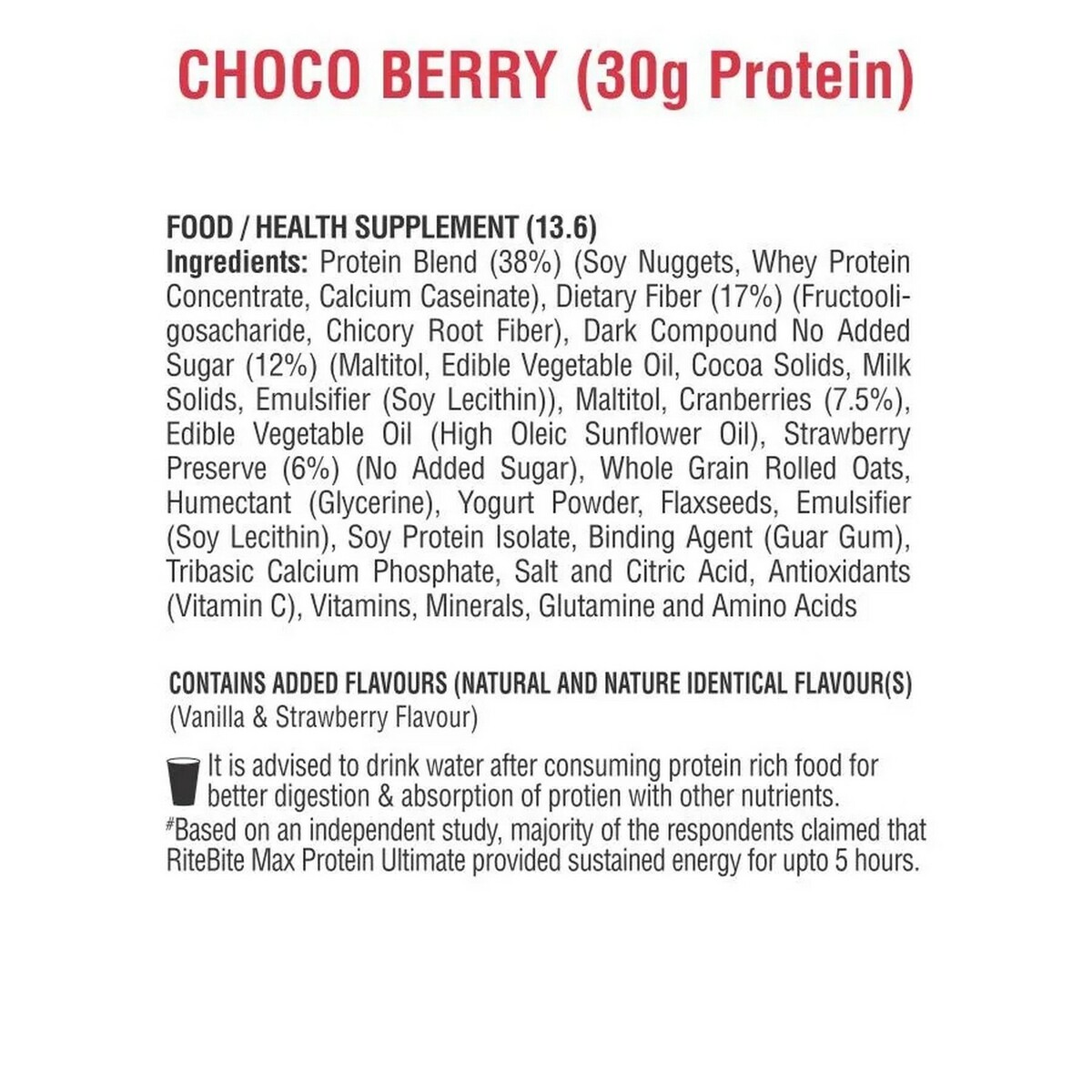 Rite Bite Max Protein Choco Berry 100g