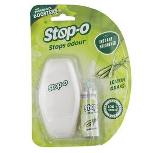 Lia Stop-O Stops Odour Dispener + Refill Lemograss 12ml