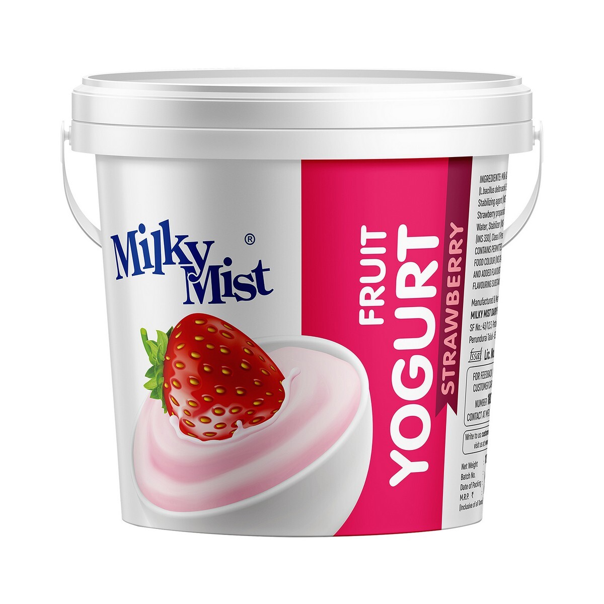 Milky Mist Stirred Fruit Yoghurt Strawberry 1Kg