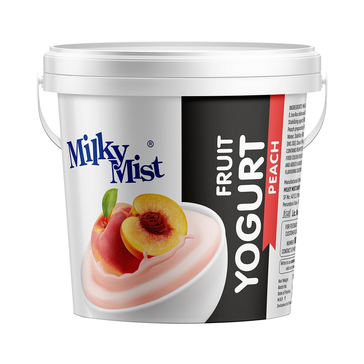 Milky Mist Stirred Fruit Yoghurt Peach 1Kg