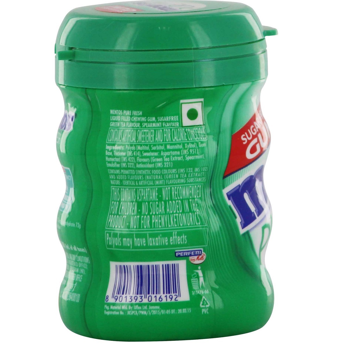 Mentos Chewing Gum Spearmint Bottle 56g