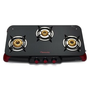 Butterfly Gas Stove Signature 3 Burner Red