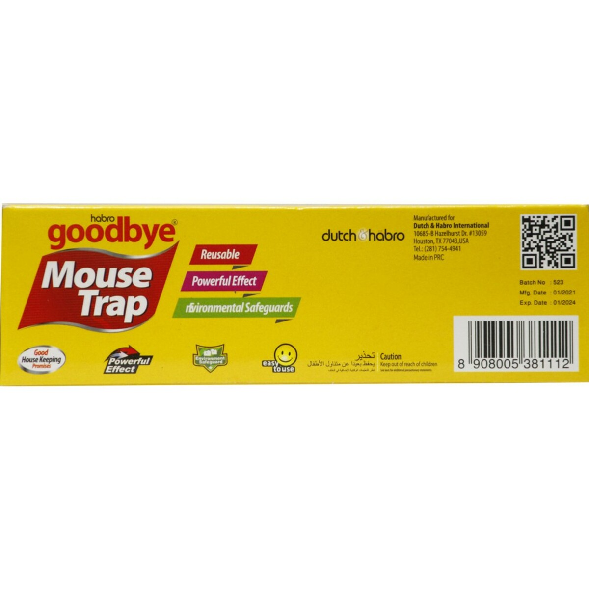 Habro Goodbye MouseTrap Sticky Plastic