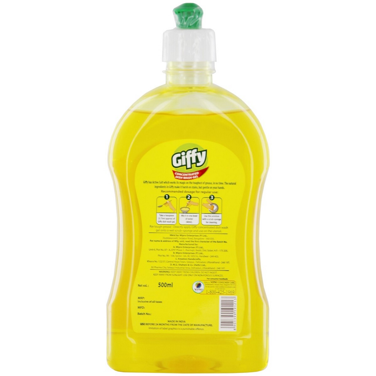 Giffy Dishwash Lemon & Active Salt 500ml