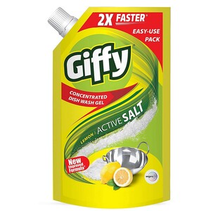 Giffy DishWash gel green Lime & Active Salt 1Litre