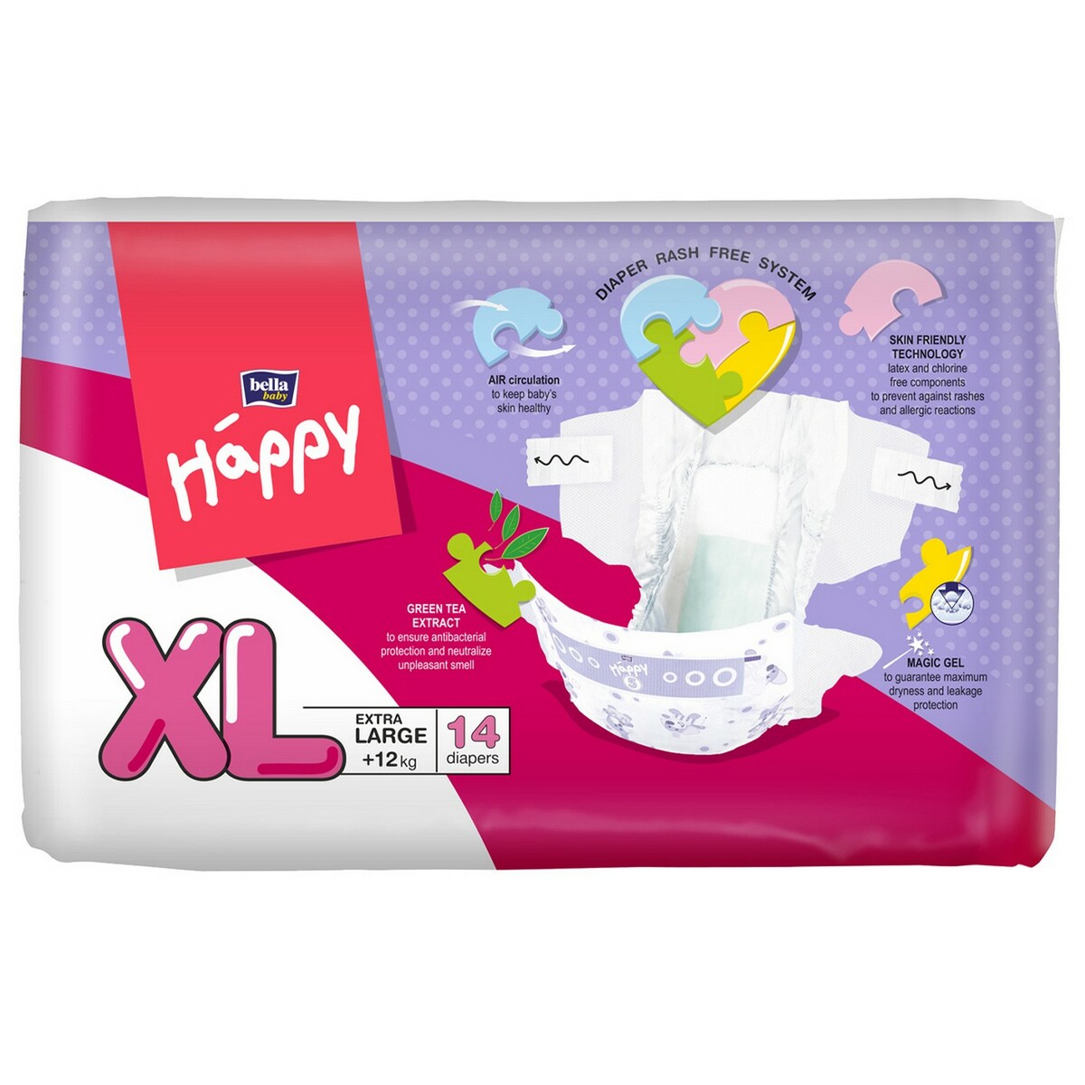 Bella Baby Diaper XLarge 14pcs
