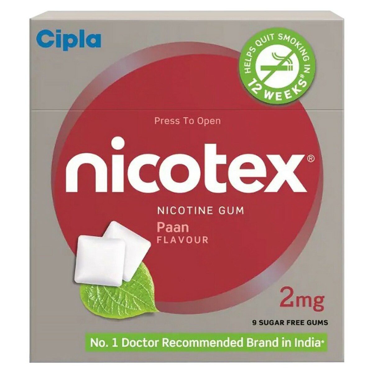 Nicotex Nicotine Gum Paan 2 Mg