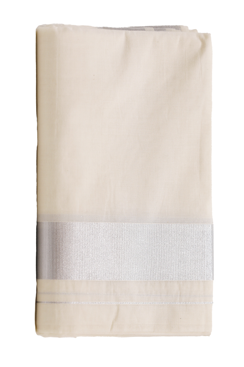 PVR Mens Dhoti Double With Silver Border