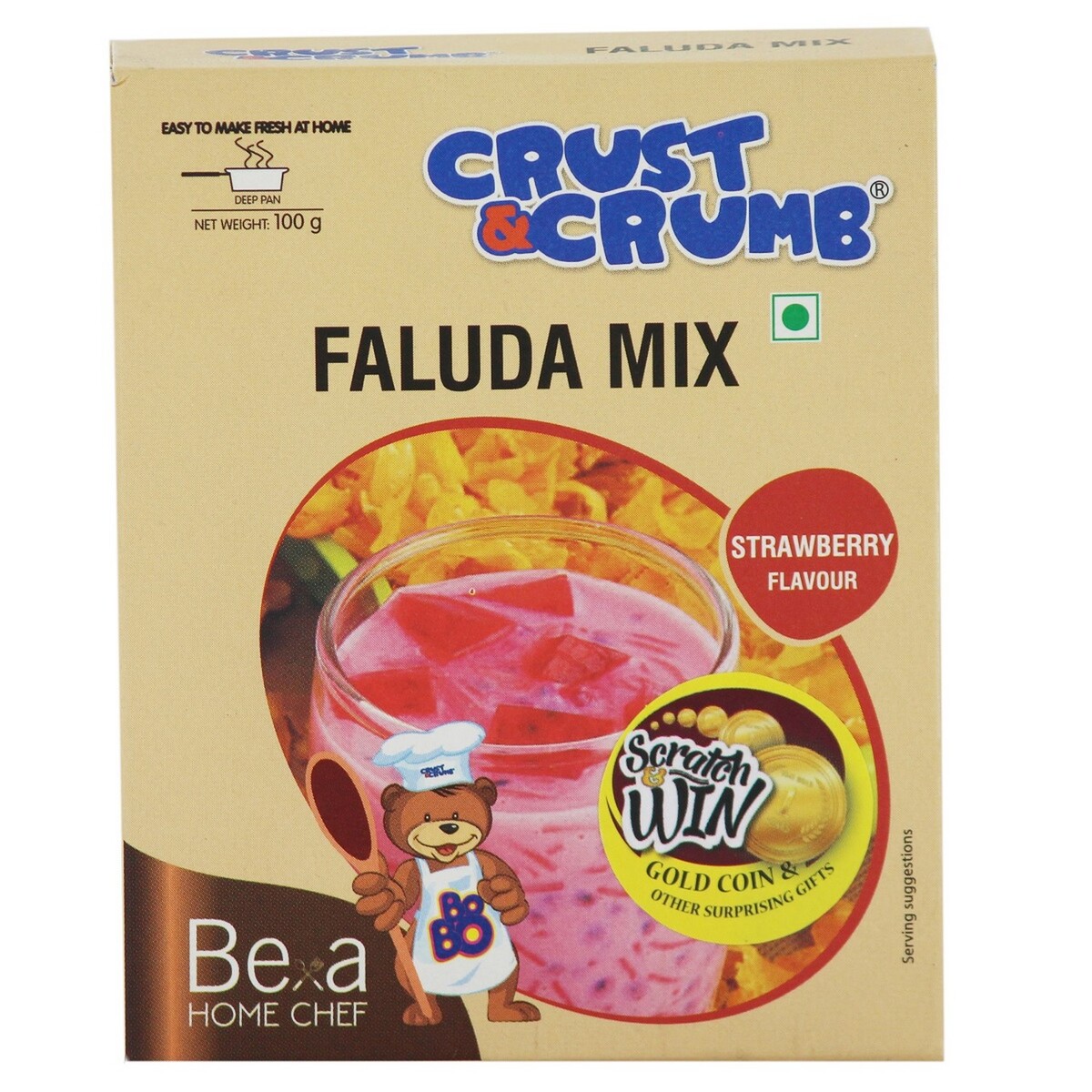 Crust & Crumb Faluda Strawberry Mix 100g