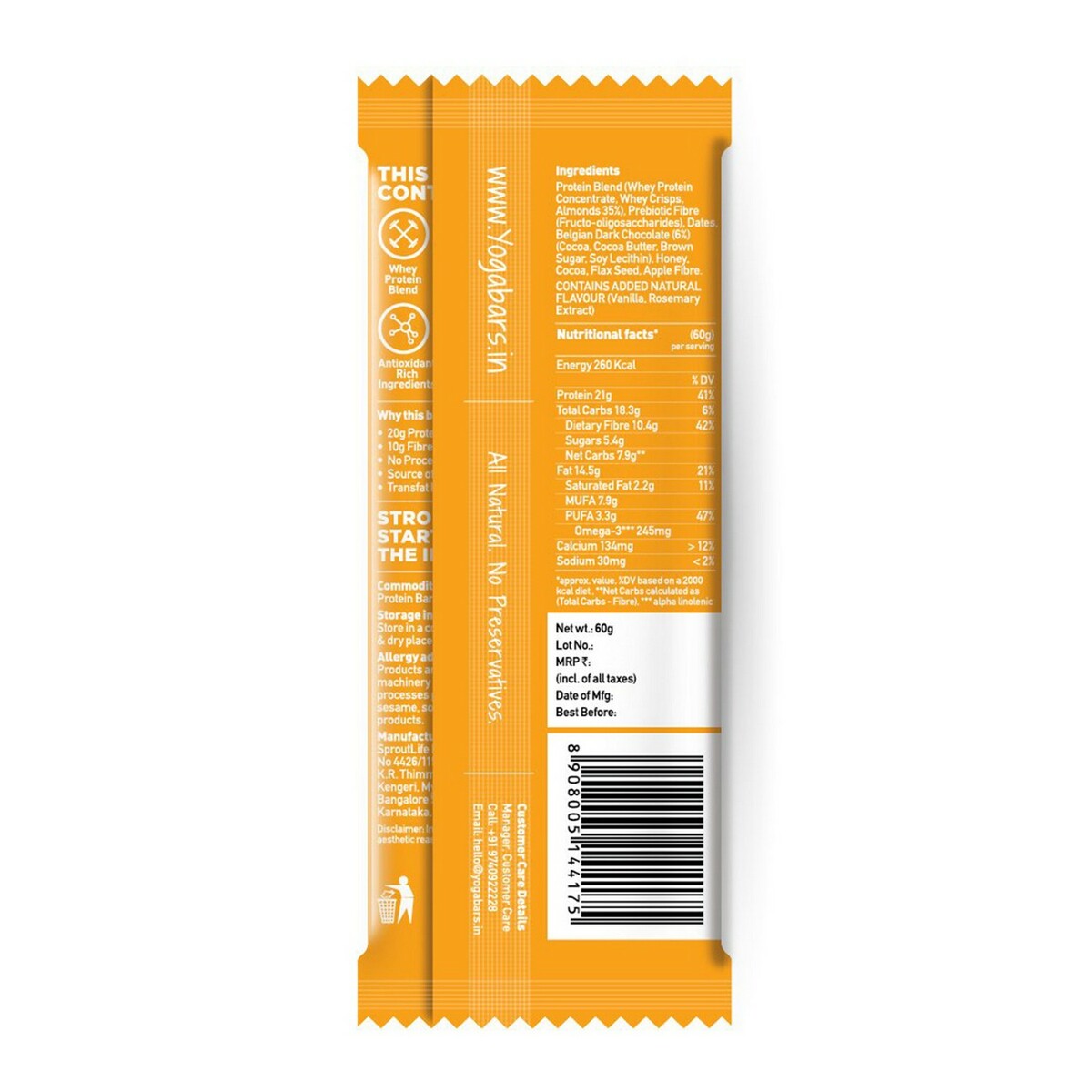 Yoga Bar Protein Almond Fudge 60g