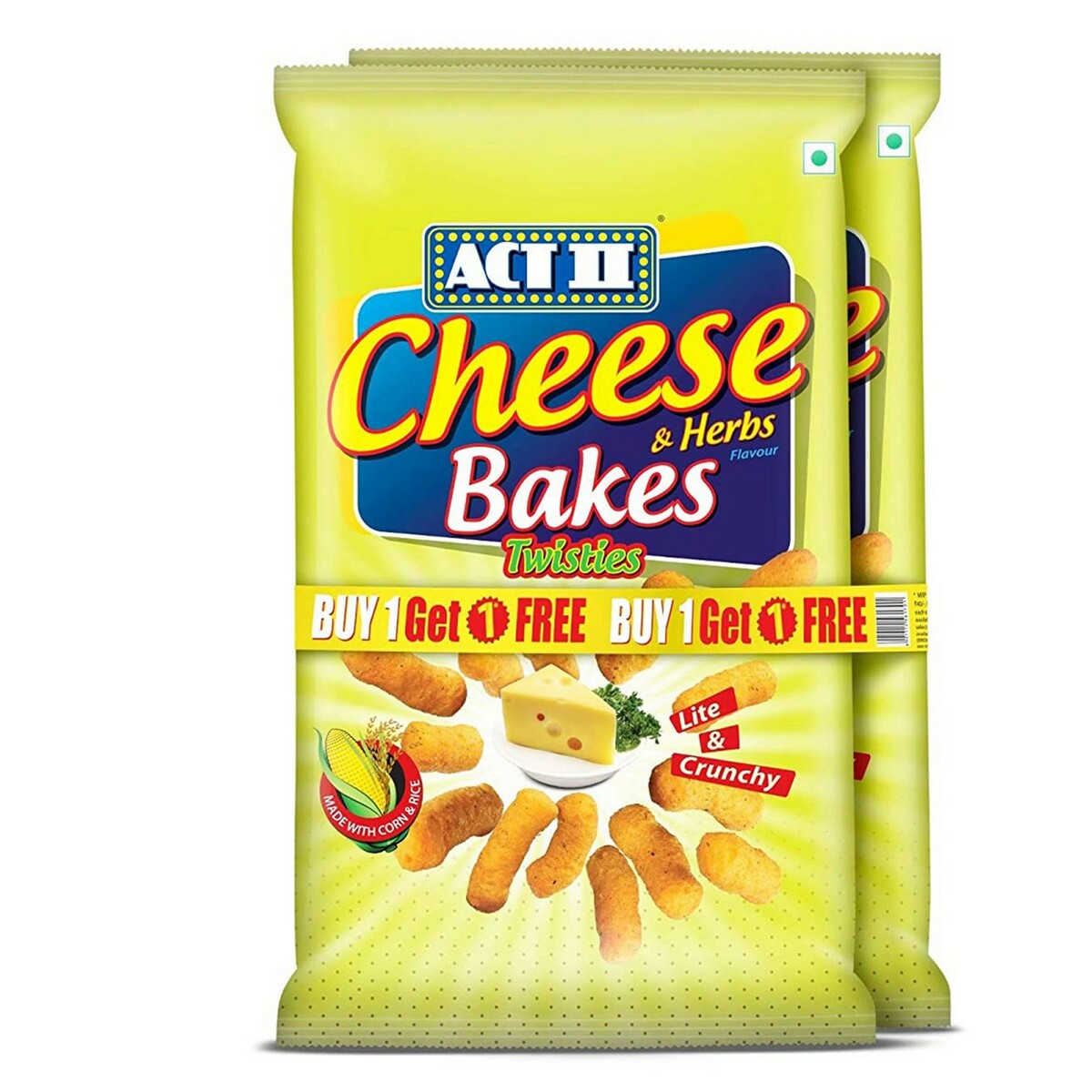 ACTII Cheese & Herbs Bakes 55gm 1+1 Free