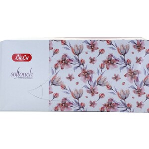 Lulu Soft Touch White Facial Tissue Pink 200 x 2 Ply 1pc