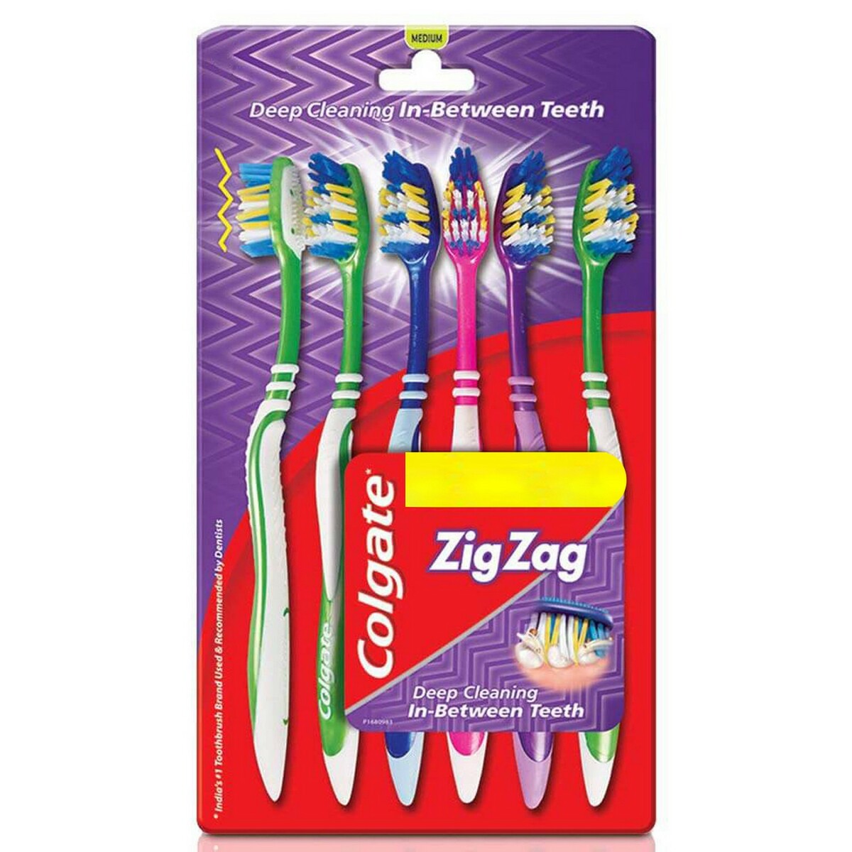 Colgate Tooth Brush Zig Zag Medium 6's
