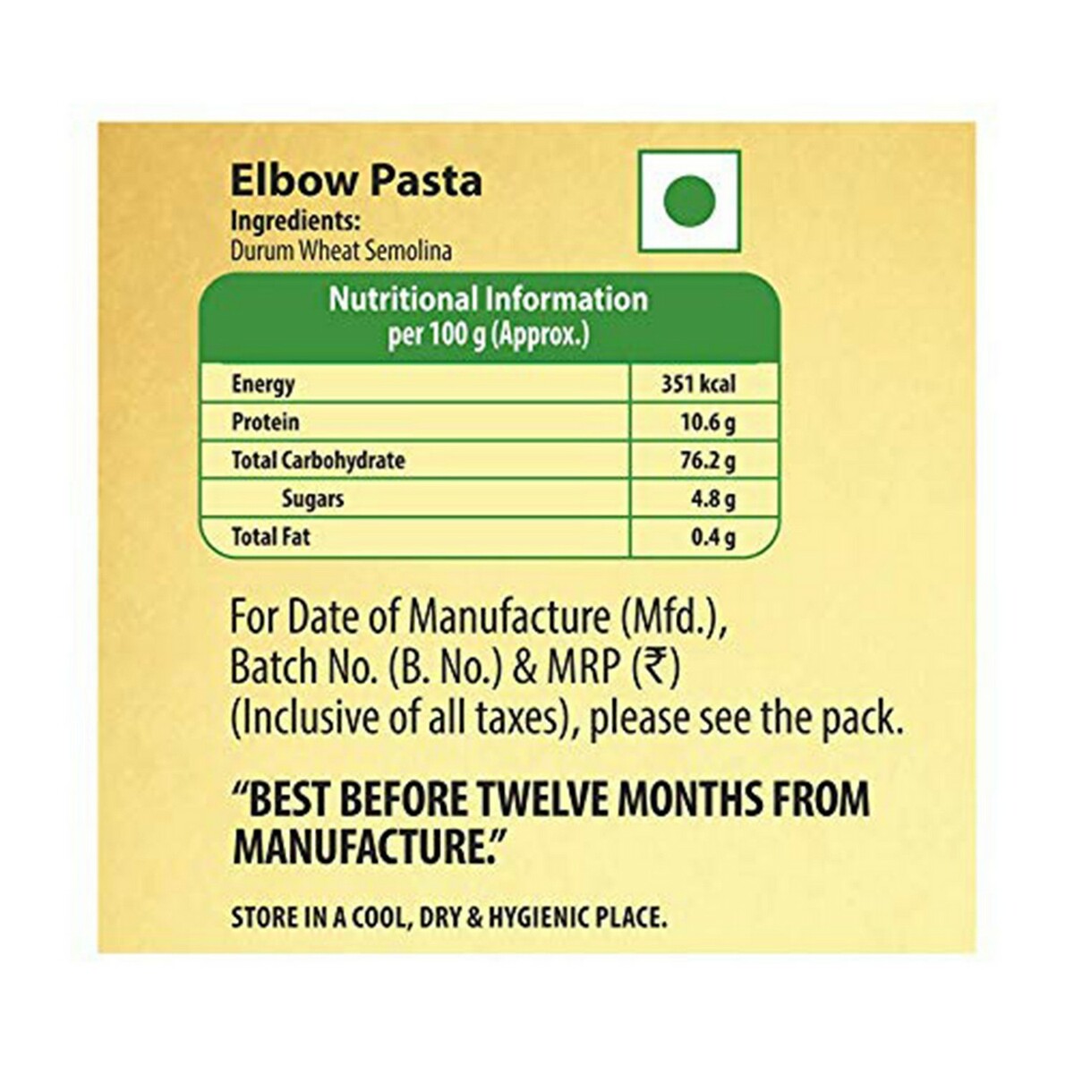 Del Monte Food Craft Pasta Elbow 500g