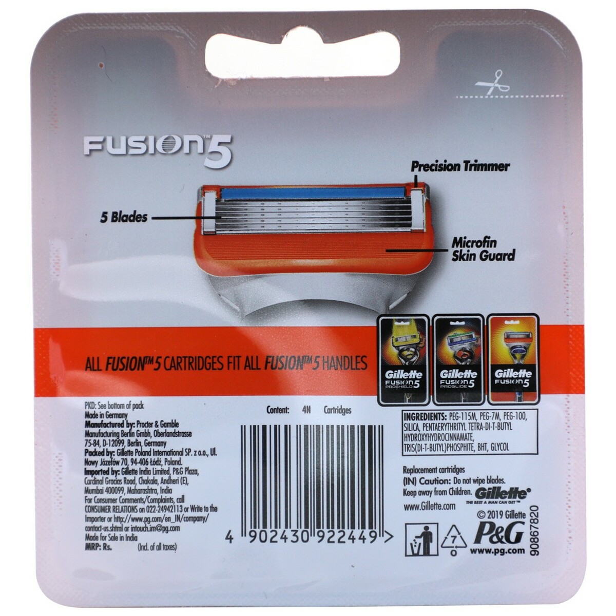 Gillette Cartridge Fusion 4's
