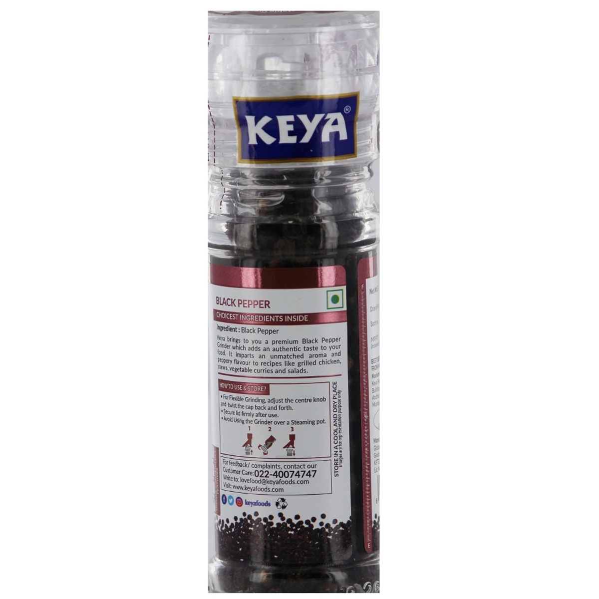 Keya Black Pepper Grinder 50g