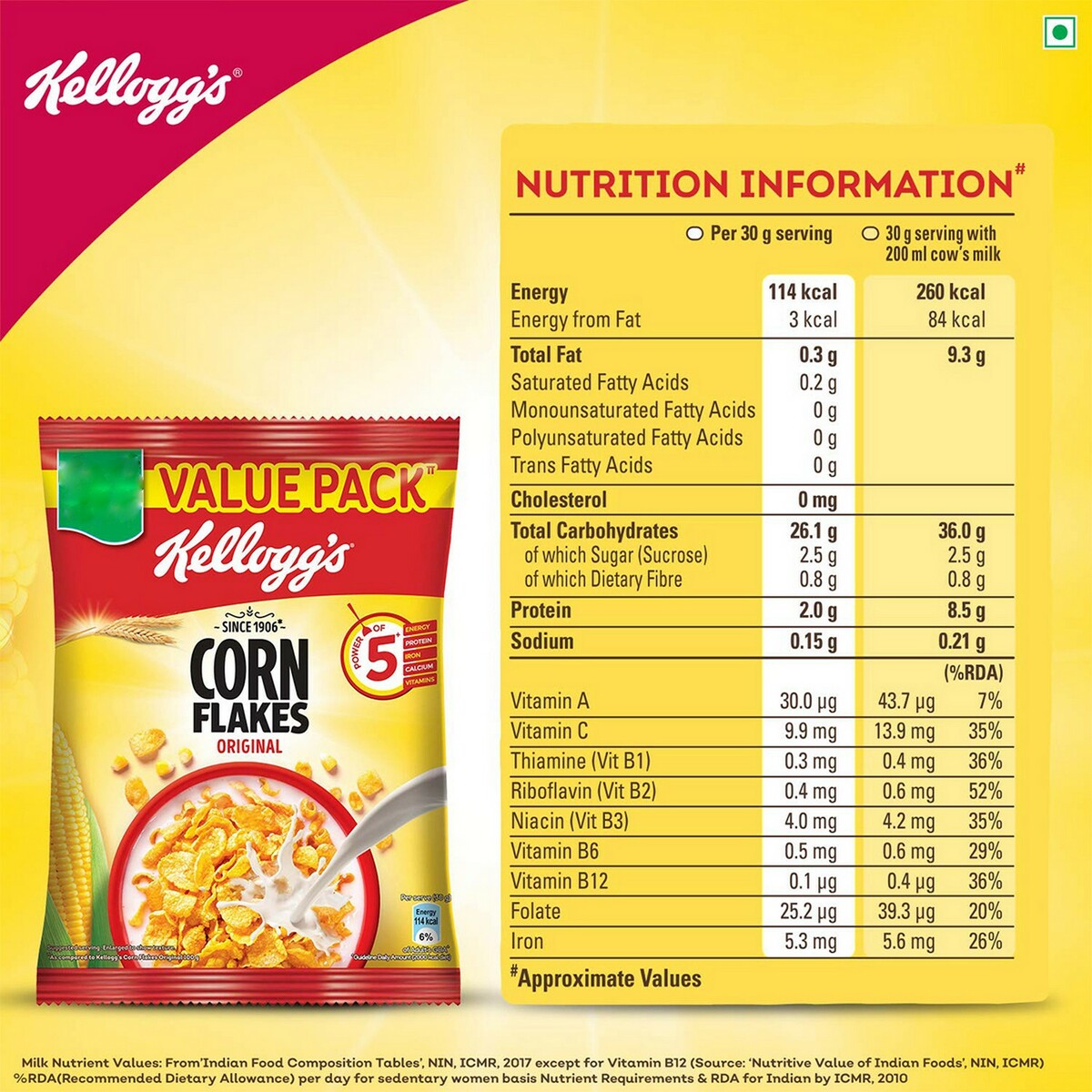 Kelloggs Corn Flakes Big breakfast Pack 70g