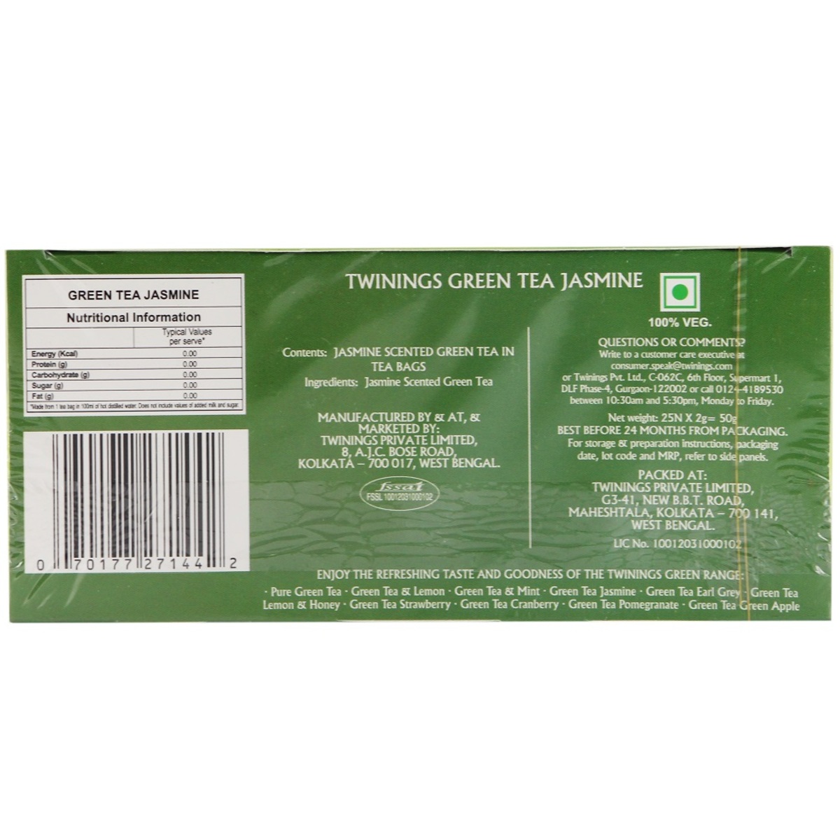 Twinings Jasmine Green Tea 25 Tea Bags