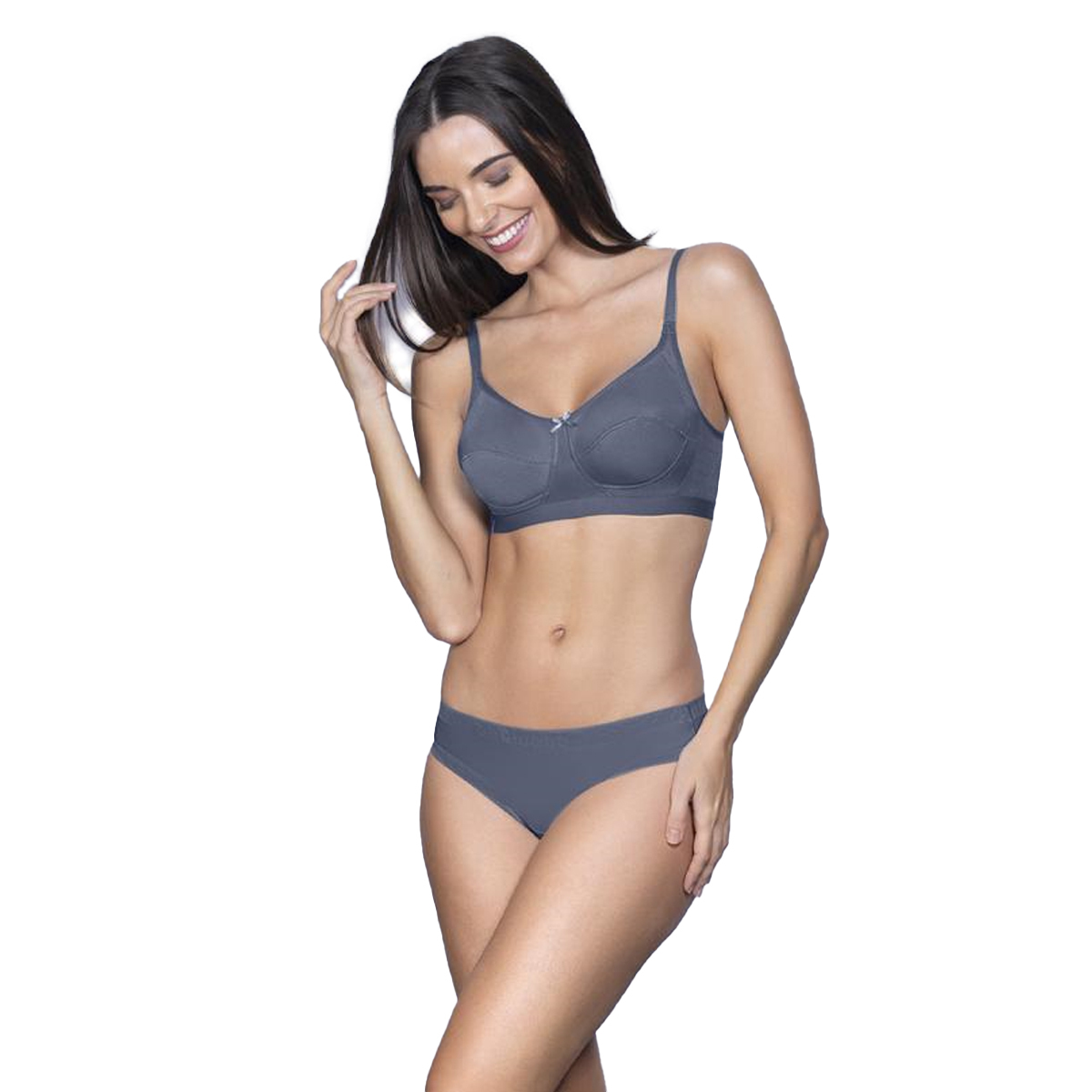 Buy Amante All Day Everyday Non-Wired Bra-Steel Grey-B Cup Online