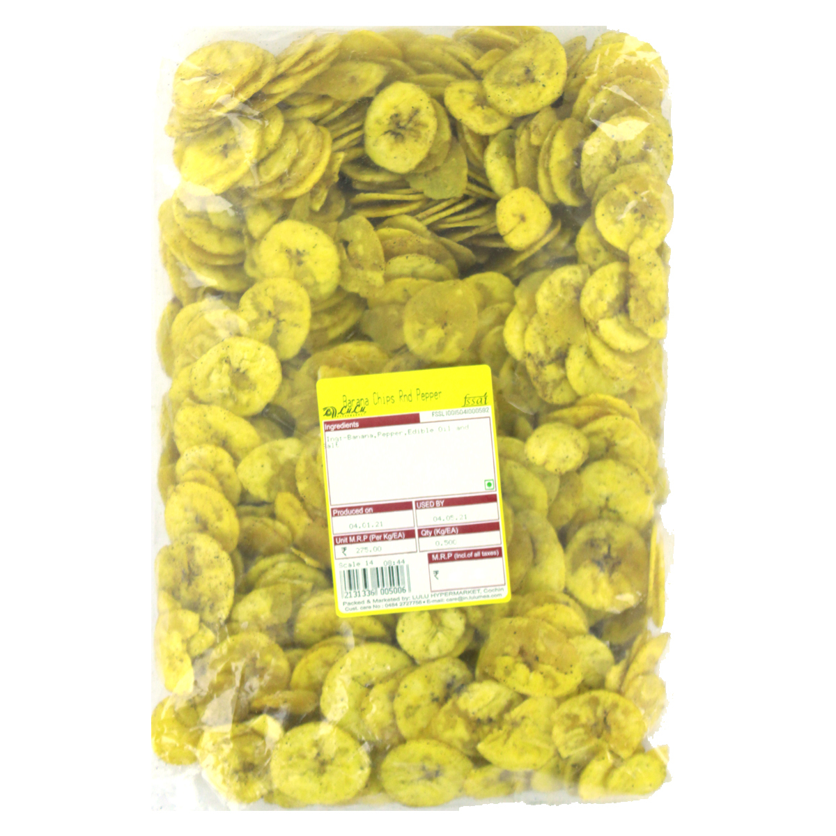 Banana Chips Round Pepper Approx. 500g