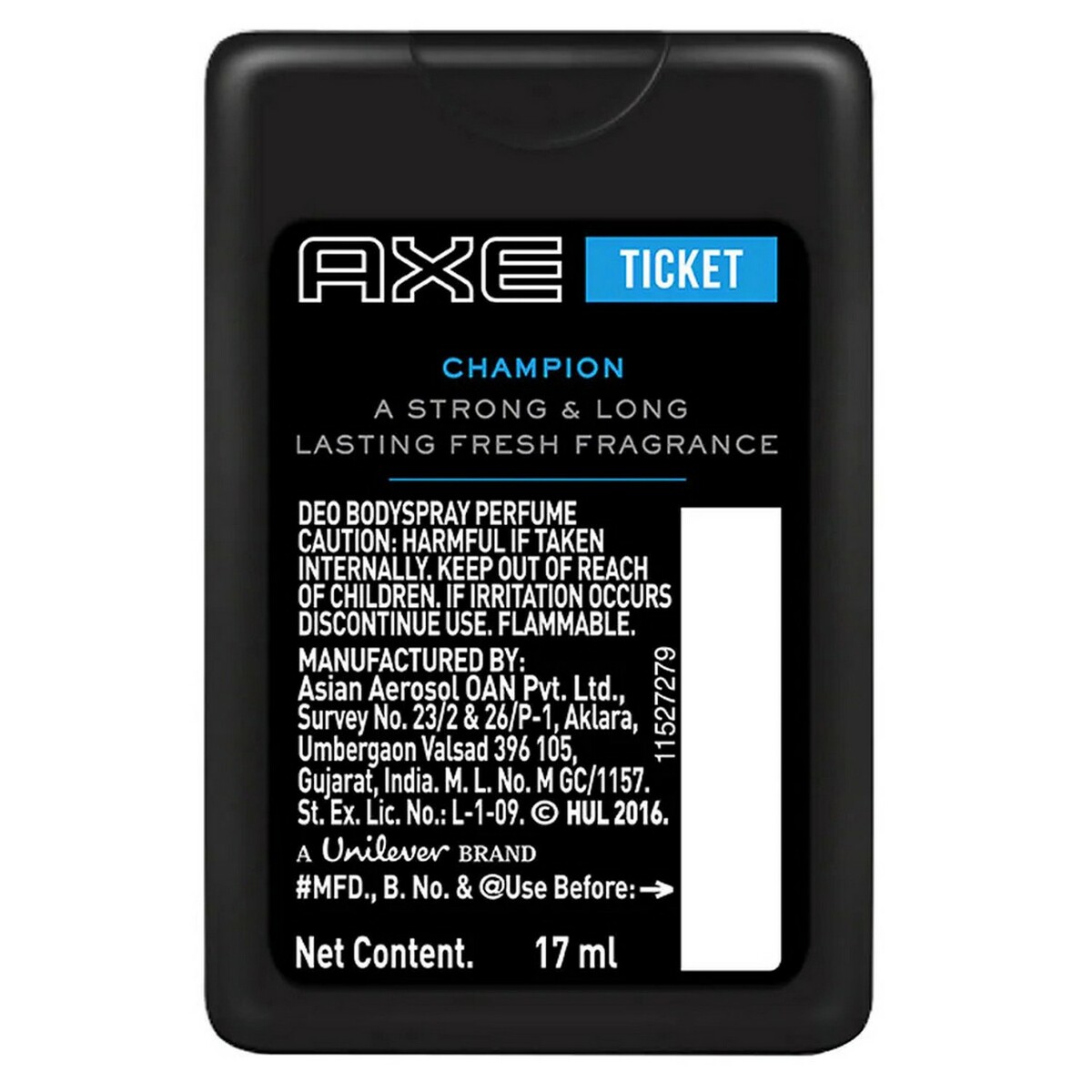 Axe Pocket Perfume Signature Champion Ticket 17ml