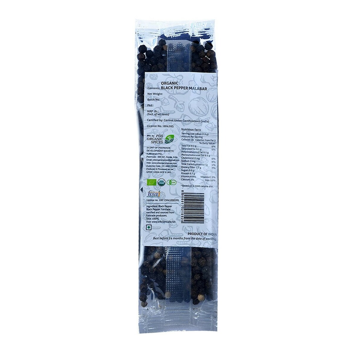 Trubio Organic Black Pepper Malabar 85g