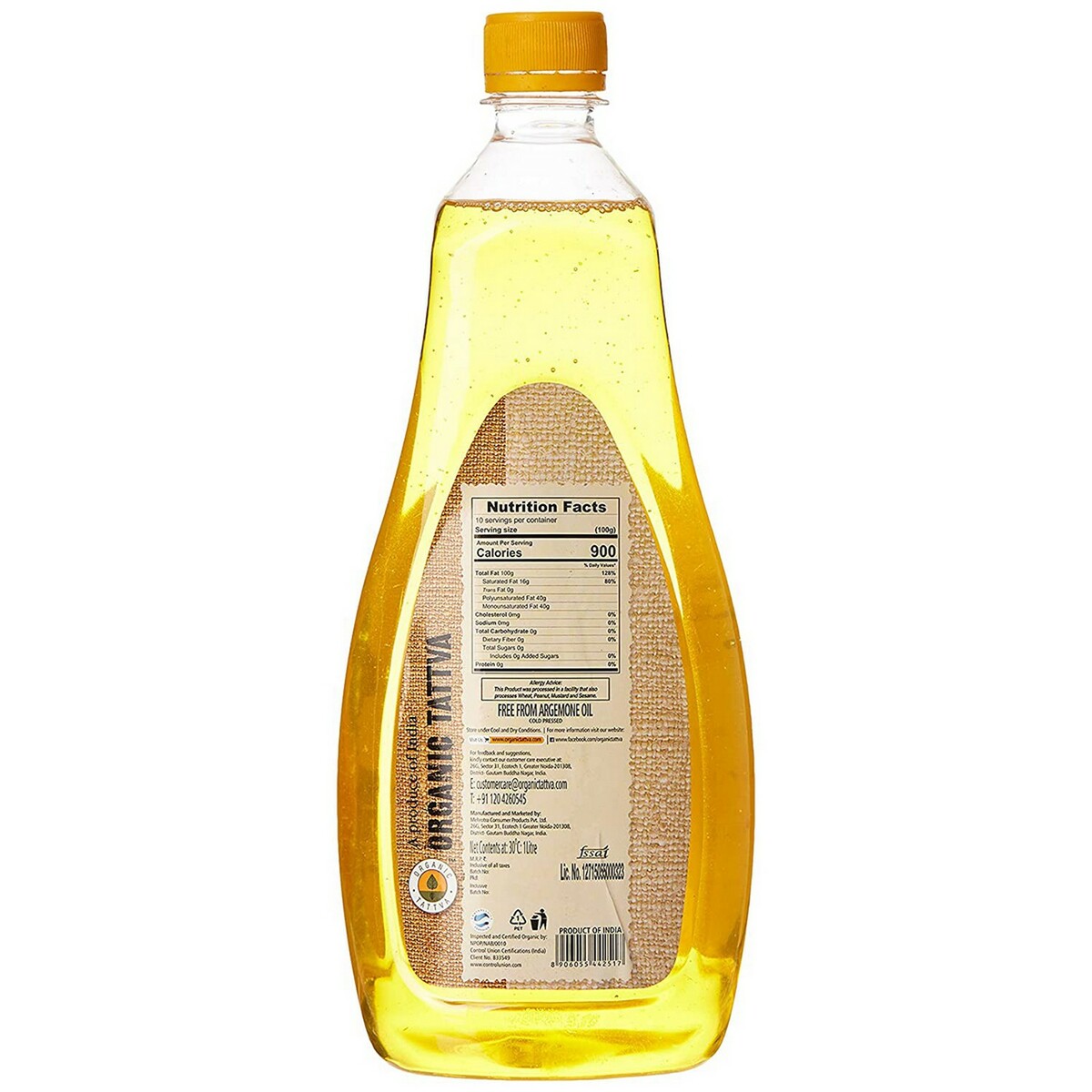 Organic Tattva Organic Sesame Oil 1L