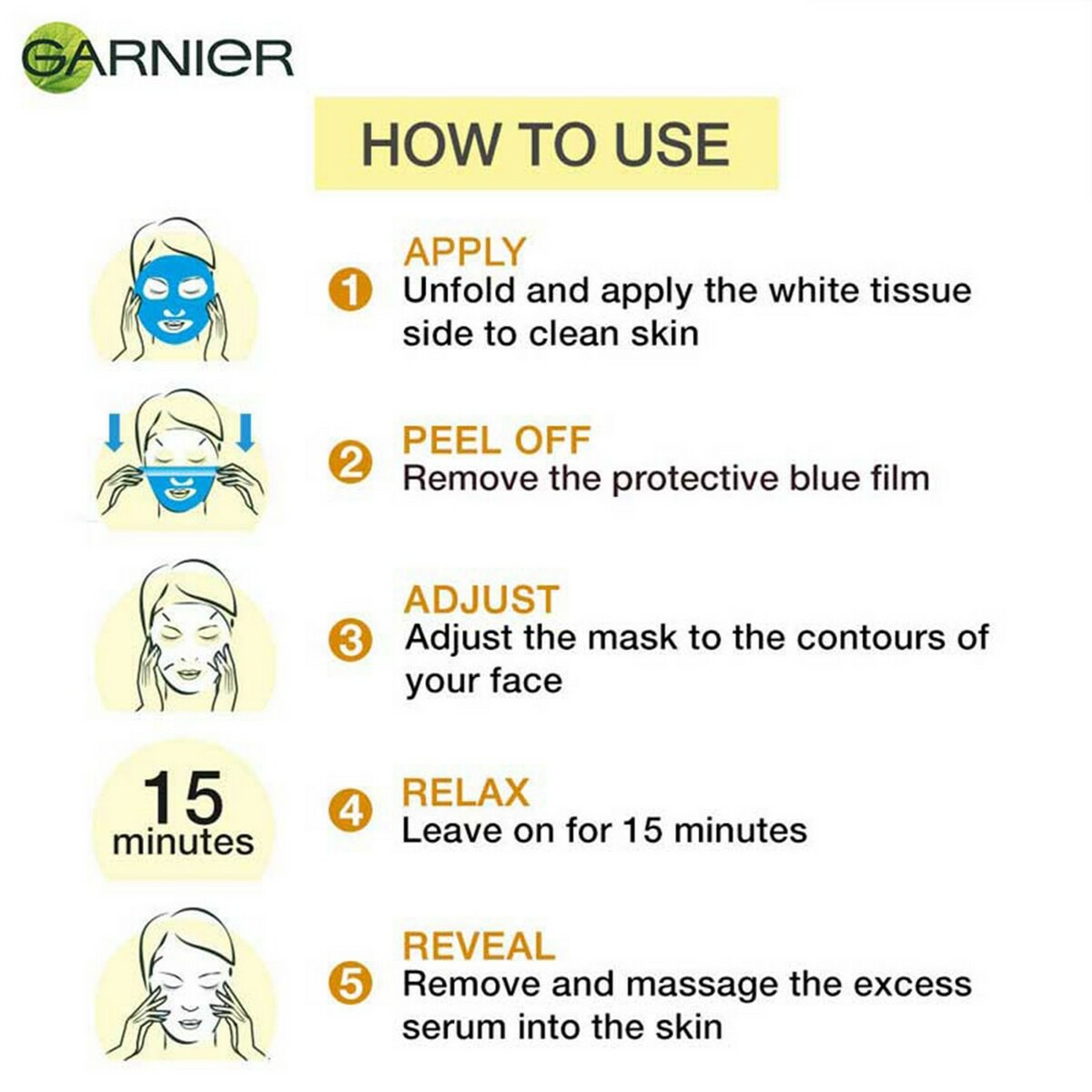 Garnier Skin  Mask Bright Yellow 32g