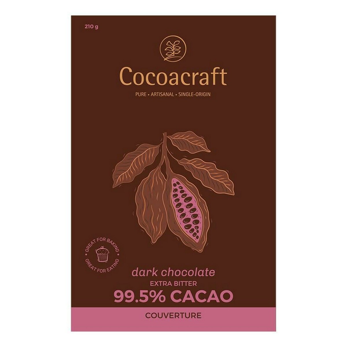Cocoacraft  Organic Extra Dark Chocolate  210G