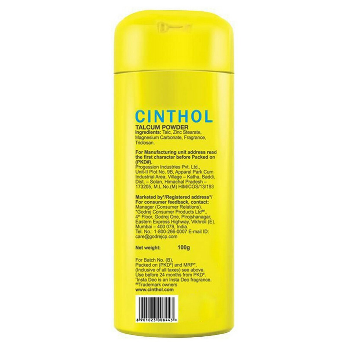 Cinthol Talc Lime 100g