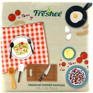 Freshee Dinner Napkin 40X40 50'sX2ply
