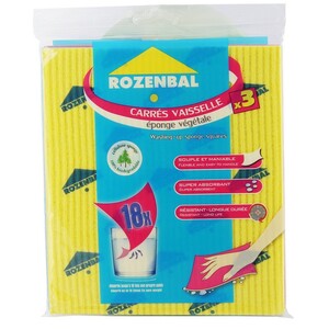 Rozenbal Washing Up Sponge Wipes 3 Units